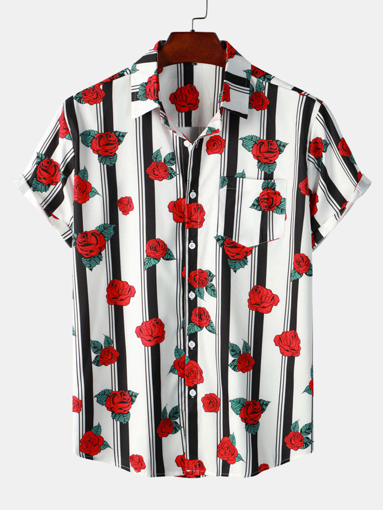 Argall® | Rose Striped Print Shirt