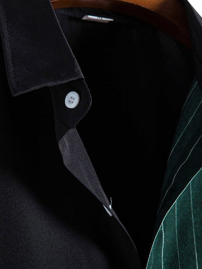 Aliaksei® | Contrast Striped Panel Shirt
