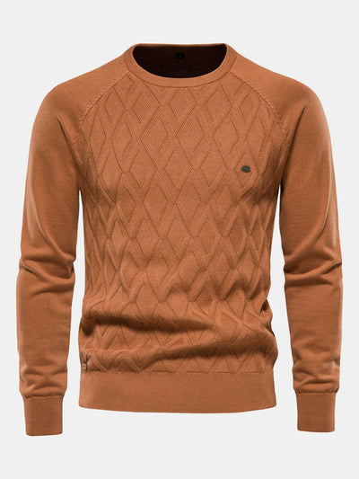 Erasmo® | Geometry Jacquard Crewneck Sweater