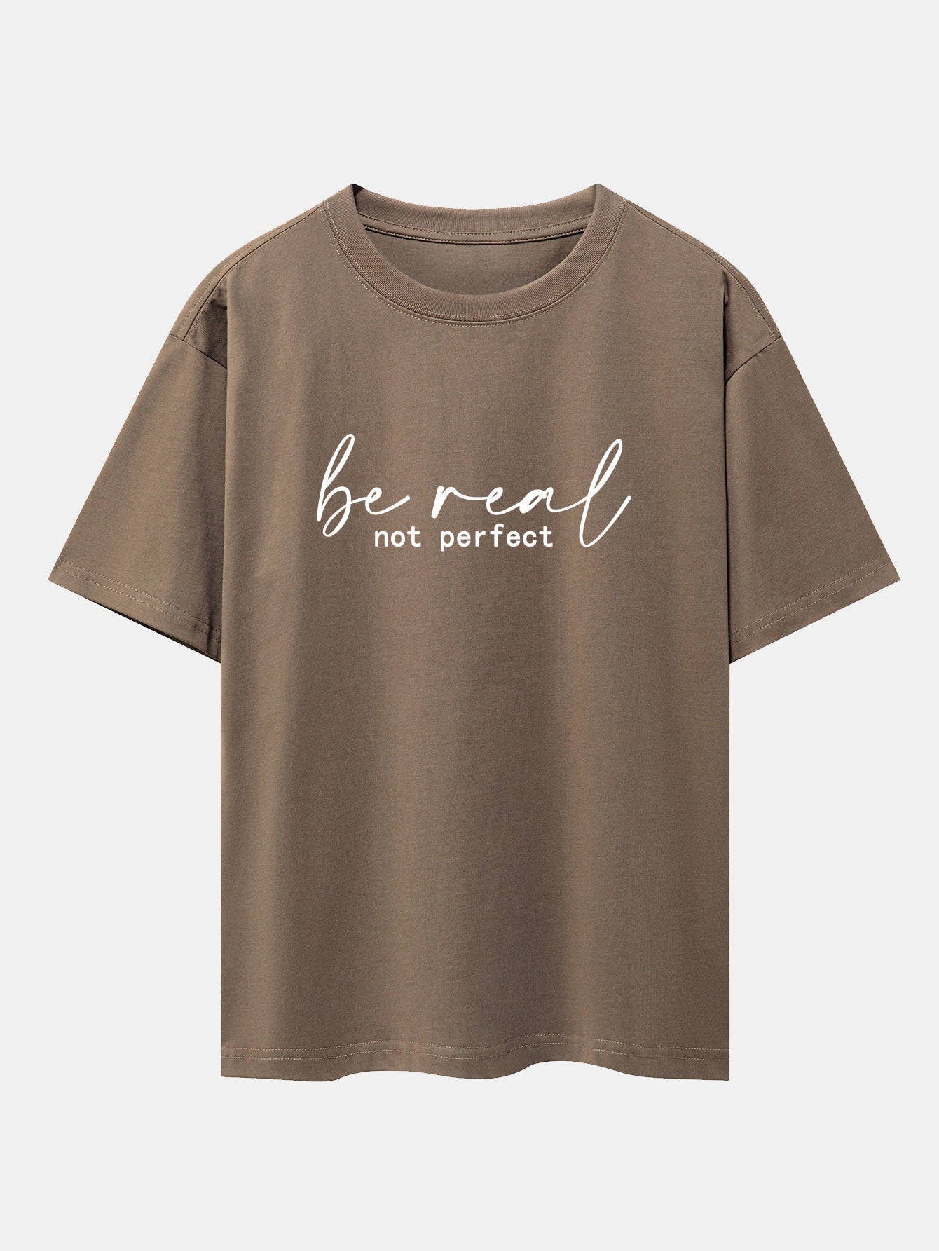 Alexei® | Be Real Not Perfect Print Drop Shoulder Oversize T-Shirt