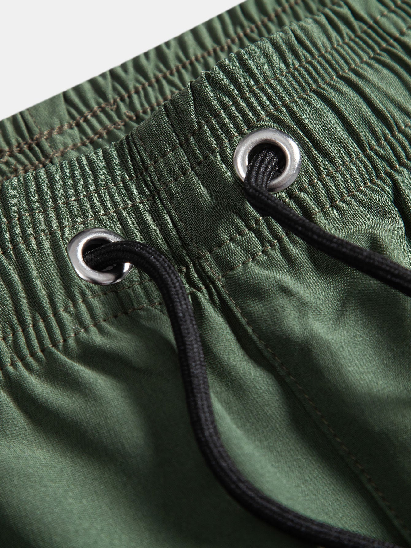 Leon® | Tropical Tiki Bigfoot Print Button Up Shirt & Solid Drawstring Swim Shorts