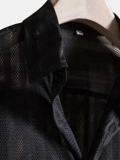 Amanzio® | Mesh Button Up Shirt