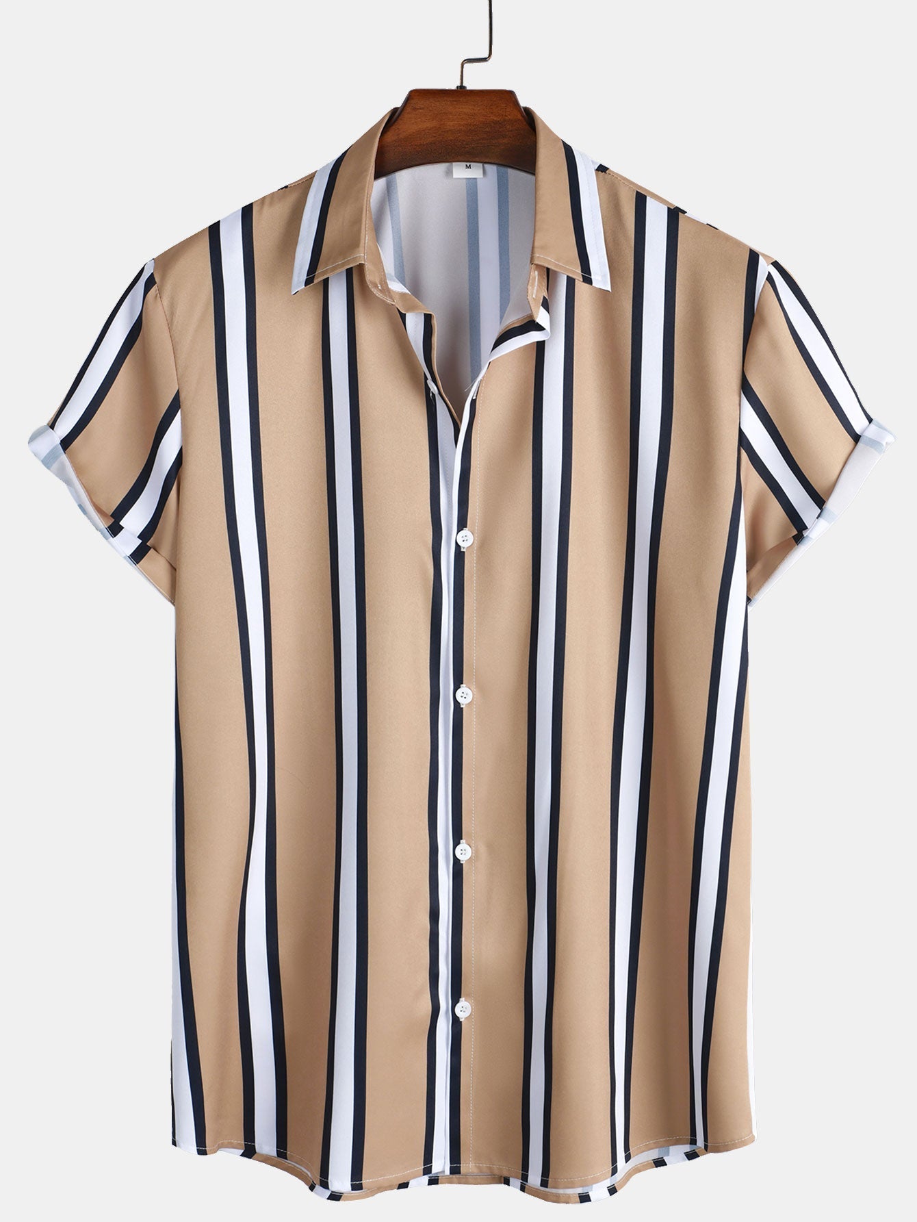 Ammon® | Striped Print Button Up Shirt