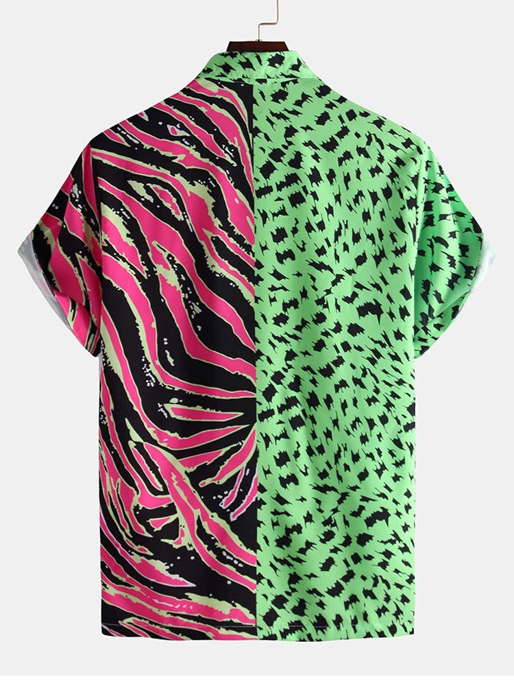 Asturio® | Two Tone Animal Print Shirt