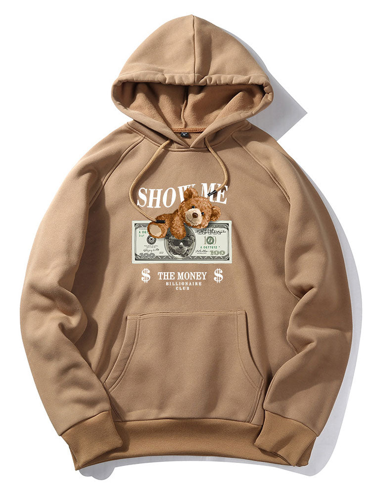 Nikolas | Money Bear Print Hoodie