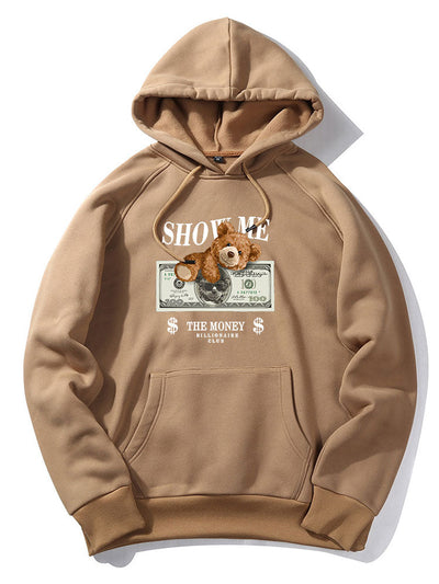 Nikolas | Money Bear Print Hoodie