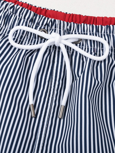 Travis® | Vertical Striped Drawstring Swim Shorts