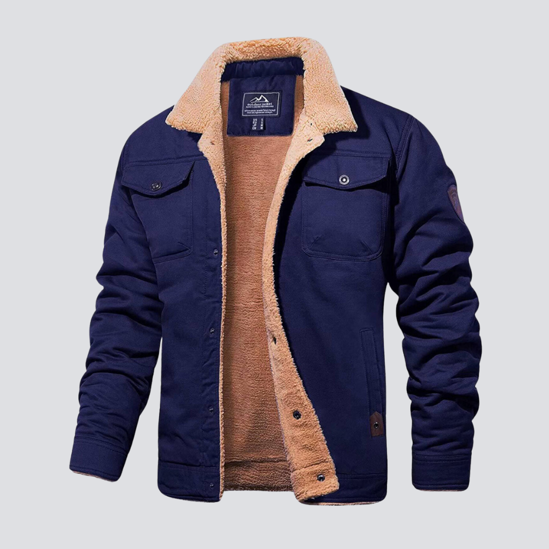 Jey | Classic utility jacket with cozy Sherpa lining for men