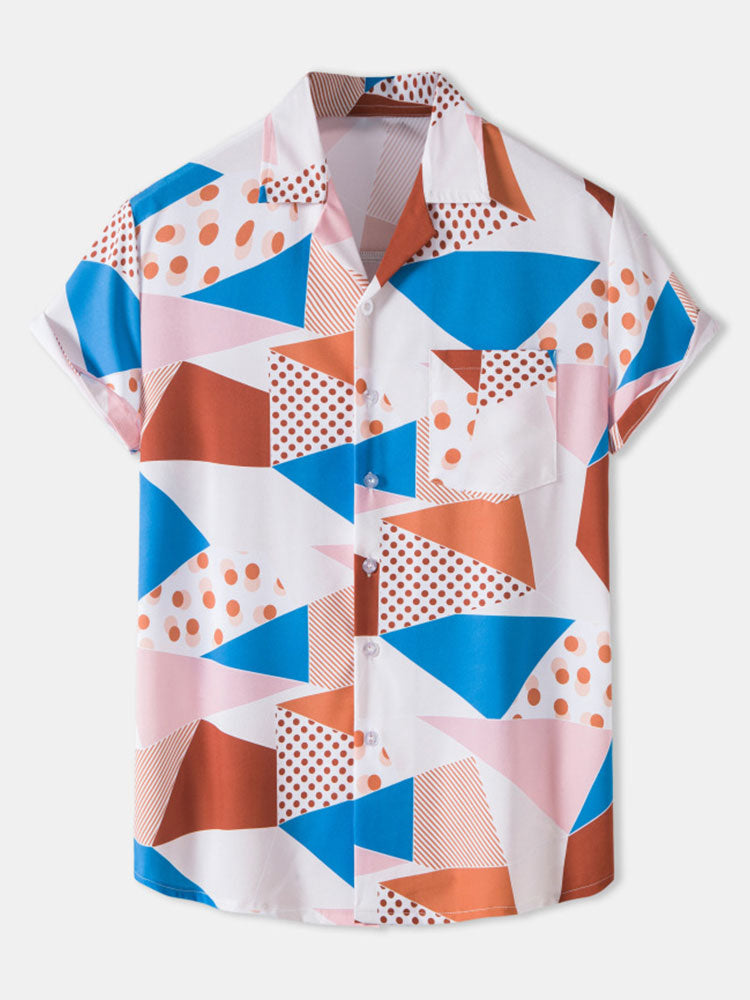 Amrit® | Geometric Polka Dot Print Shirt