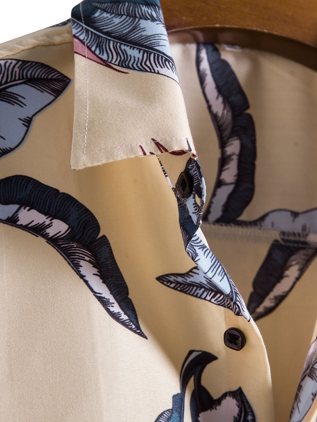 Alexei® | Tropical Plants Print Button Up Shirt