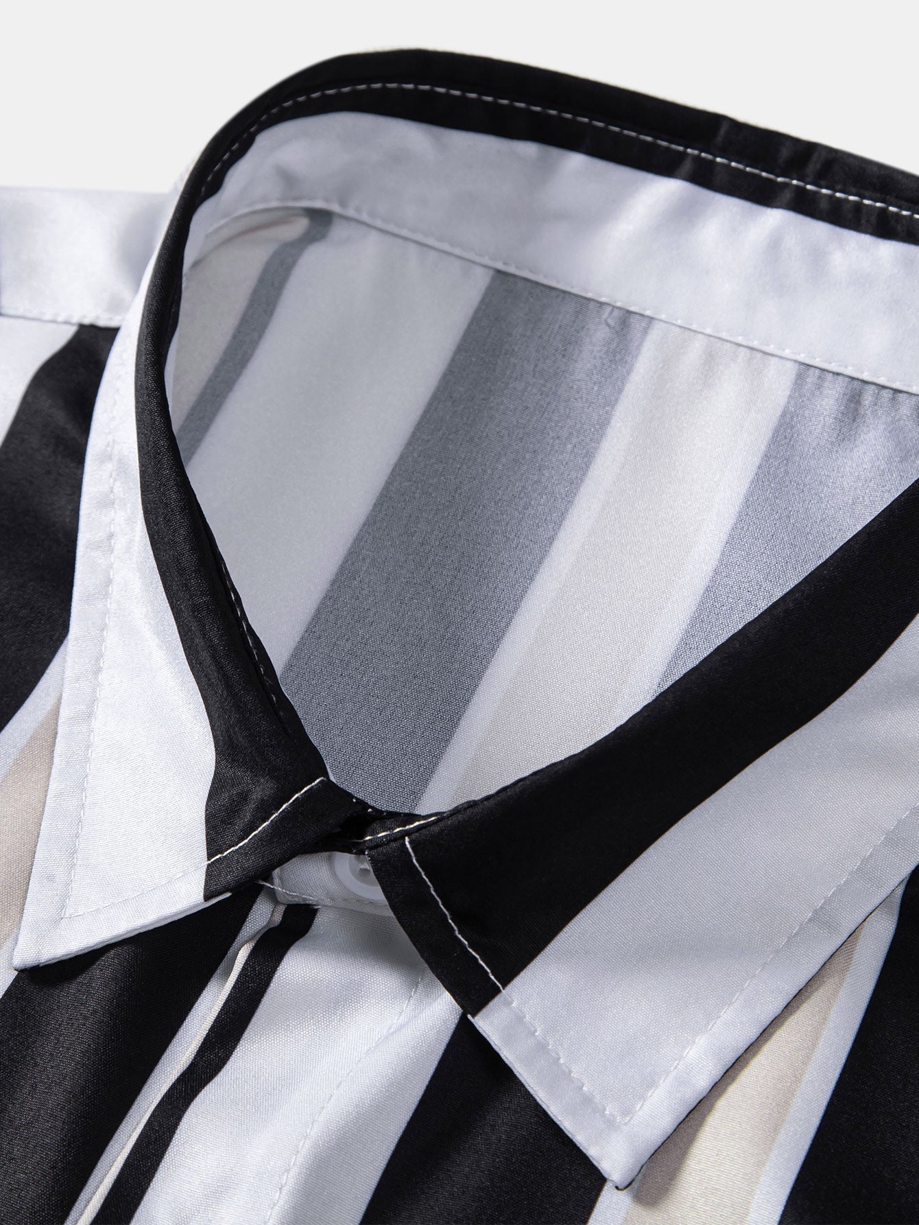 Anfernee® | Stripe Print Button Up Shirt