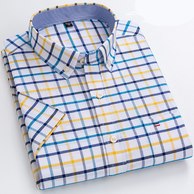 Dimitri® | Soft Cotton Shirt With Practical Chest Pocket And Short Sleeves