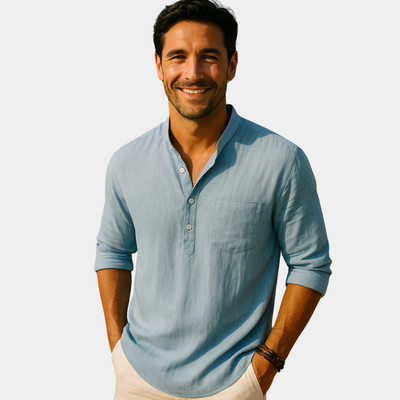 Manuel® | Cotton-Linen Long Sleeve Shirt