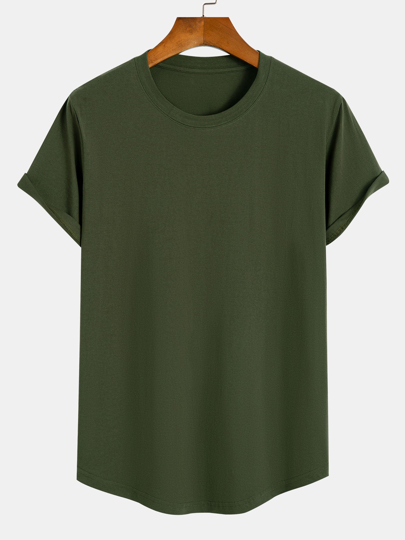 Aquiles® | 3 Pieces Basic Cotton Arc Hem T-Shirts
