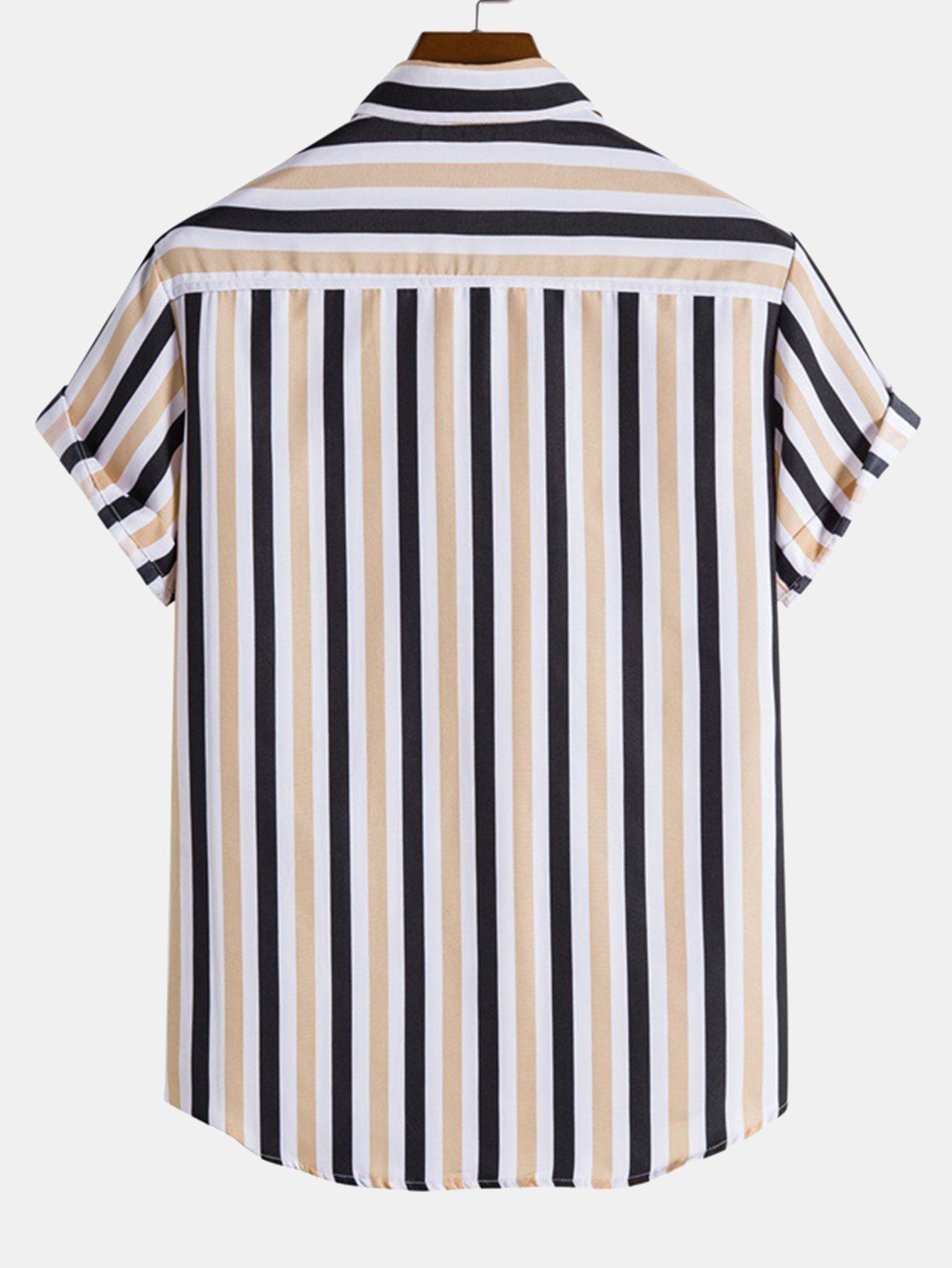 Astrophel® | Man Striped Print Button Up Shirt