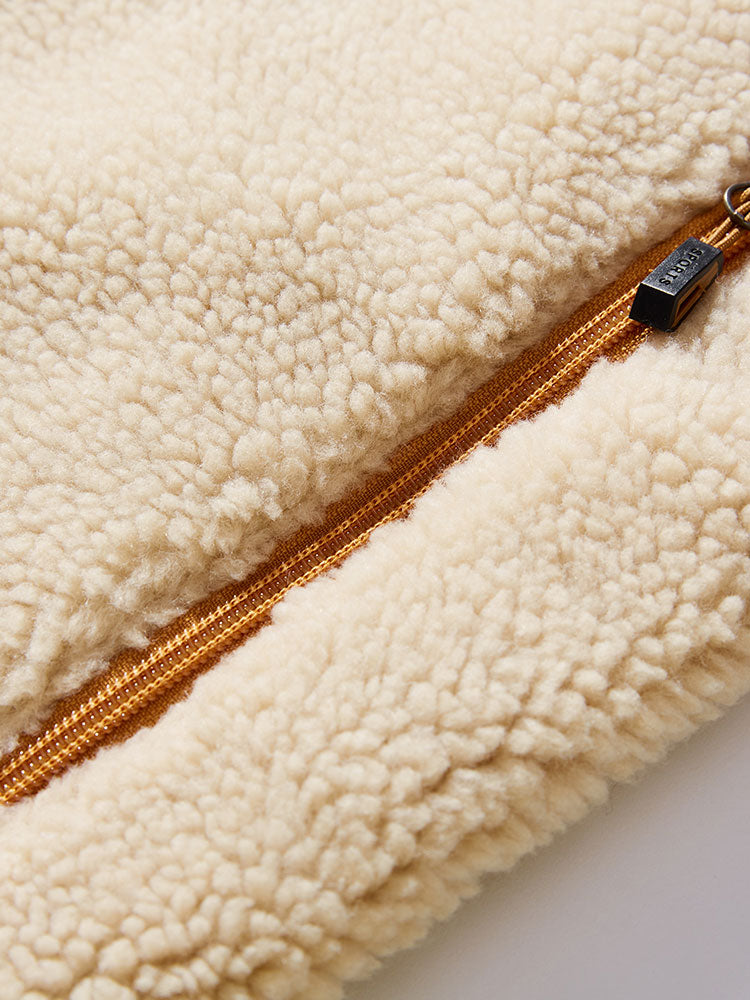 Owen | CRERI Zipper Through Teddy Faux Fur Jacket