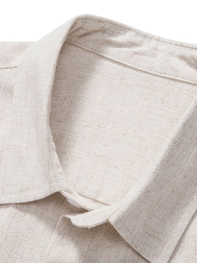 Dustin® | Linen Rayon Blend Shirt With Buttons & Straight Leg Linen Trousers