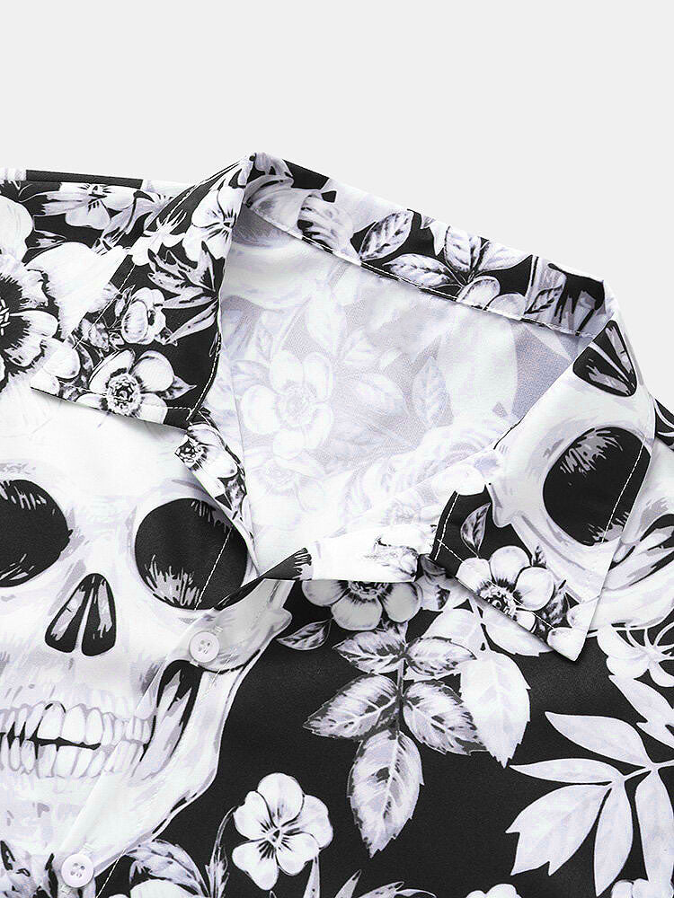 Amon® | Skull Floral Print Shirt
