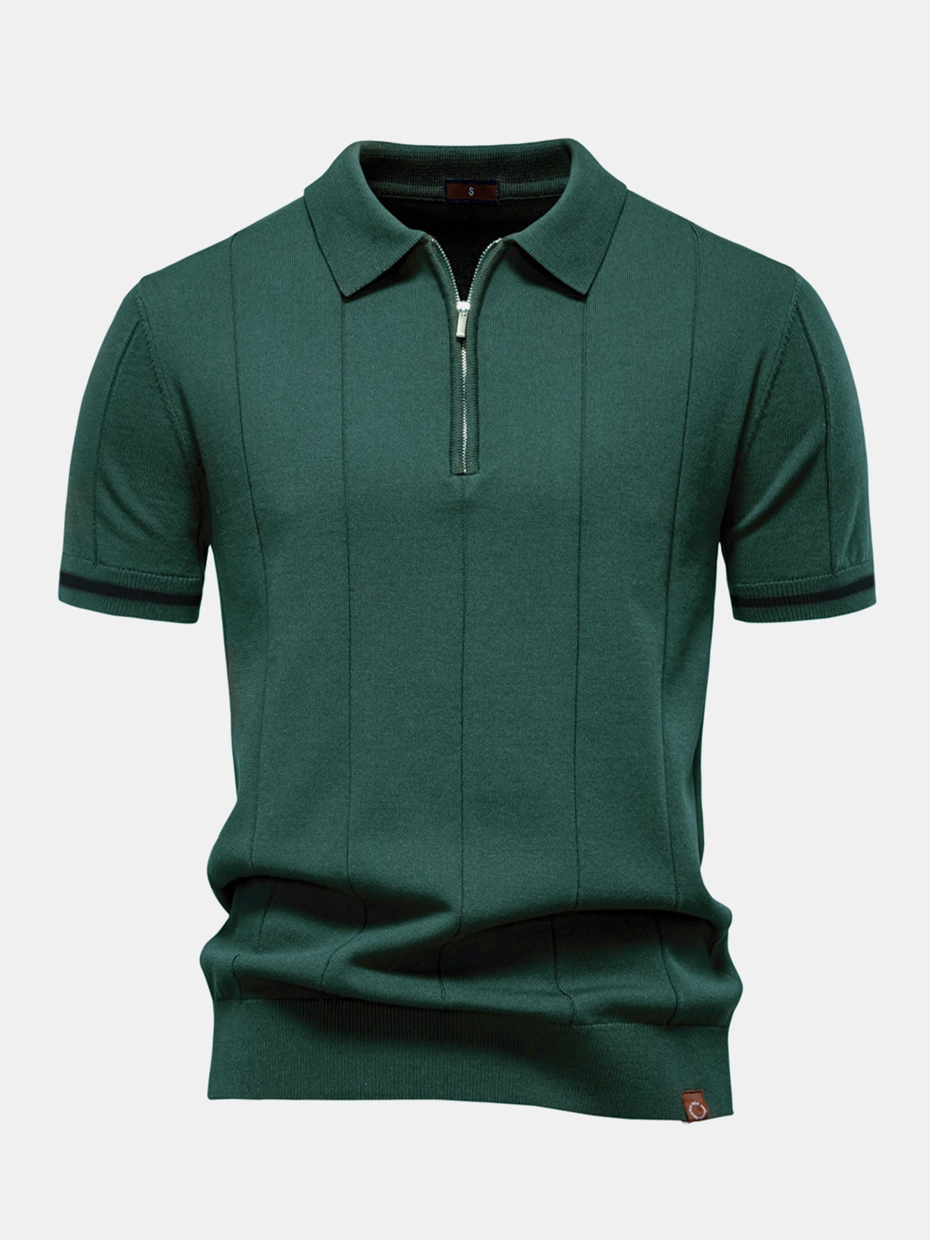 Franklin® | Contrast Trim Zipper Knit Polo Shirt