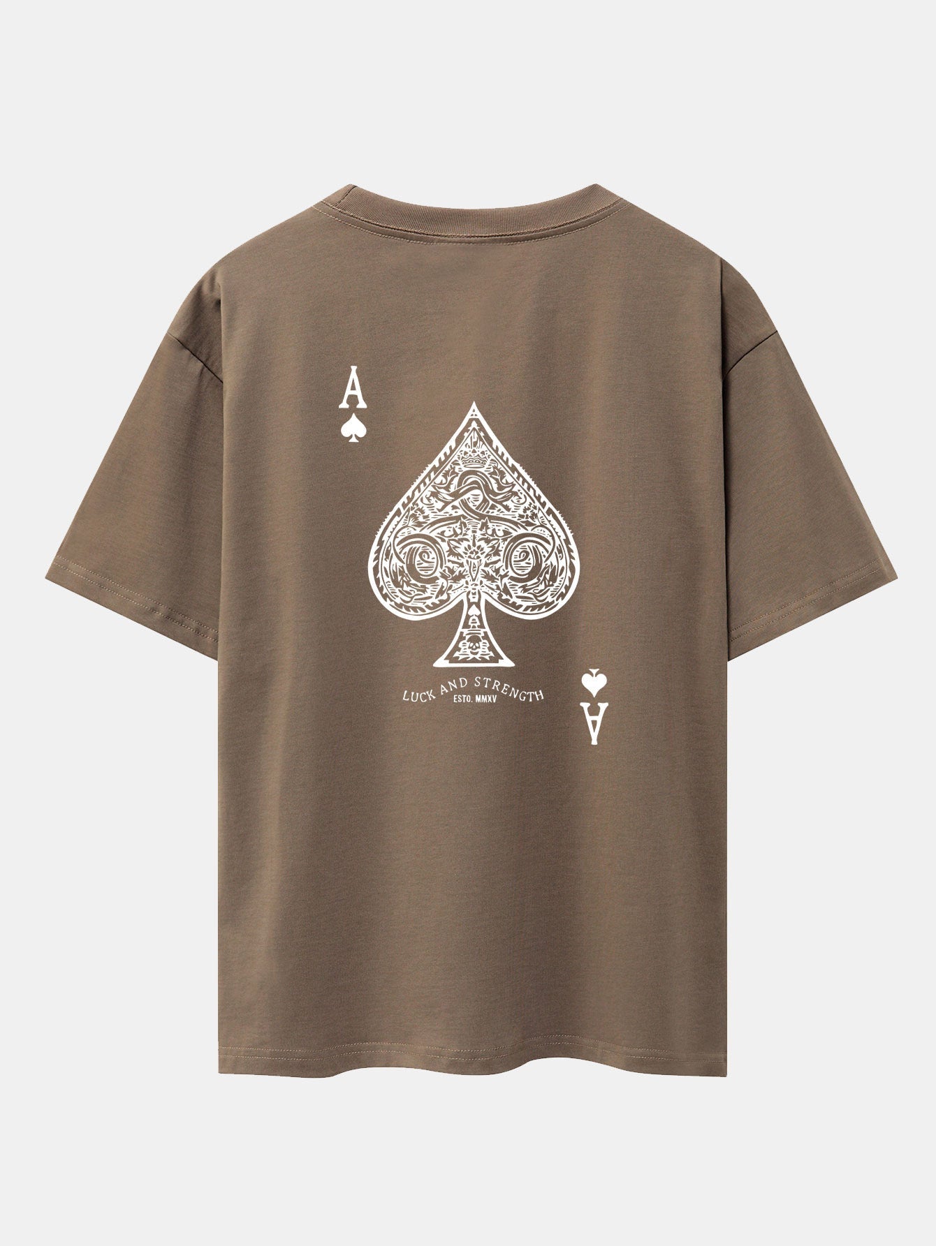 Ahab® | Ace Of Spades Print Drop Shoulder Oversize T-Shirt
