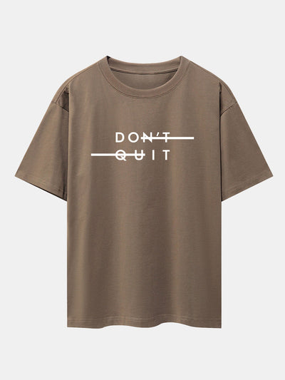Nicolás® | Don'T Quit Print Drop Shoulder Oversize T-Shirt