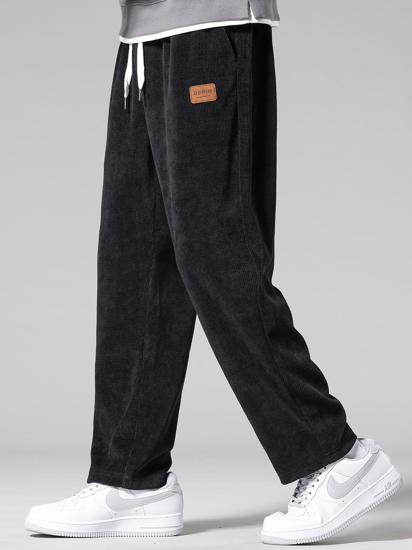 James® | Checkerboard Dissolving Bear Drop Shoulder Oversize T-Shirt & Straight Leg Corduroy Pants