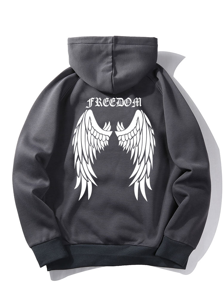 Leroy | Letter Wings Back Print Hoodie