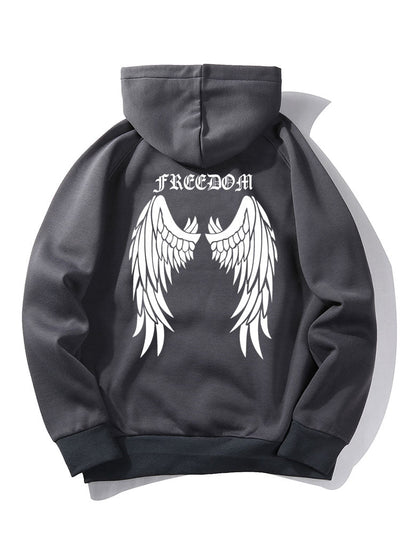 Leroy | Letter Wings Back Print Hoodie