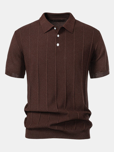 Owen | Stripe Jacquard Knit Polo Shirt