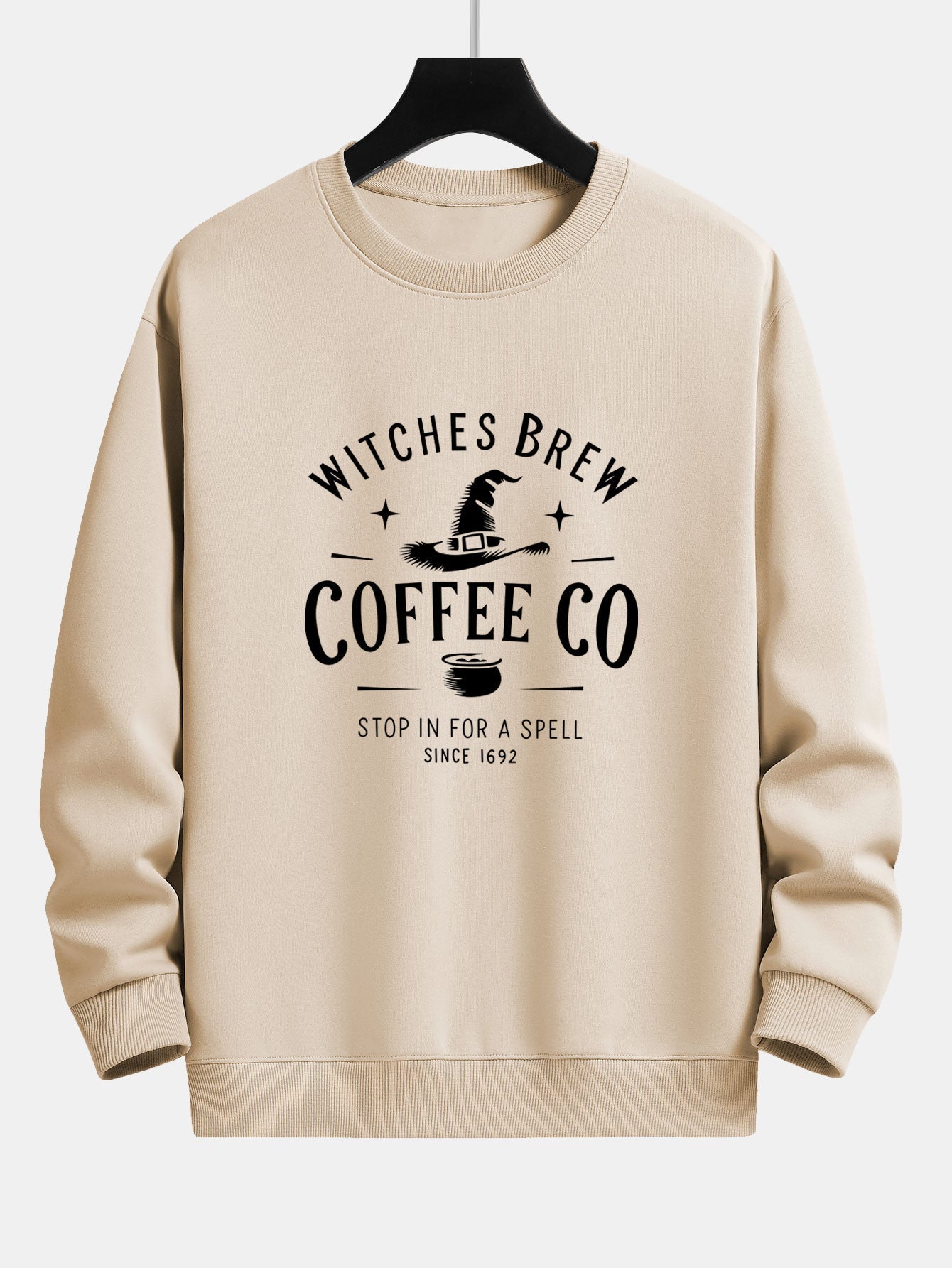 Bilal® | Witches Brew Coffee Halloween Print Relax Fit Sweatshirt
