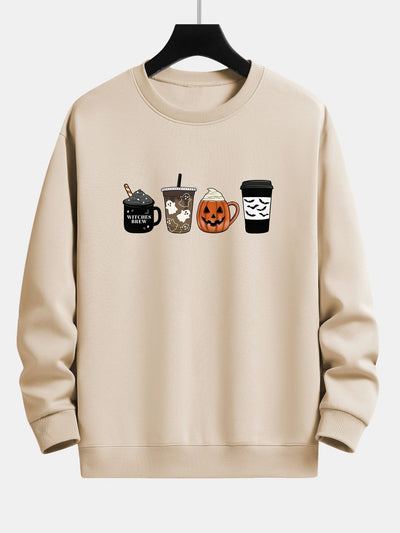 Casimiro® | Halloween Coffee Print Relax Fit Sweatshirt