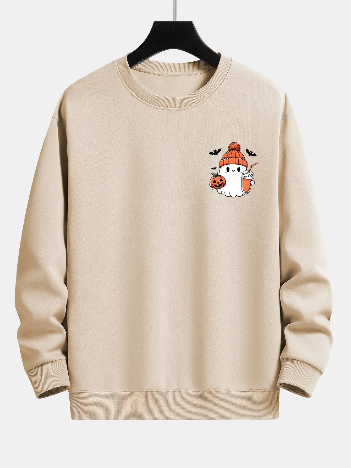 Braulio® | Halloween Ghost Pumpkin Print Relax Fit Sweatshirt
