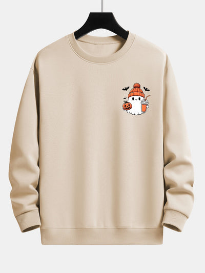 Braulio® | Halloween Ghost Pumpkin Print Relax Fit Sweatshirt