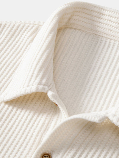 Leo | Short Sleeved Waffle Polo