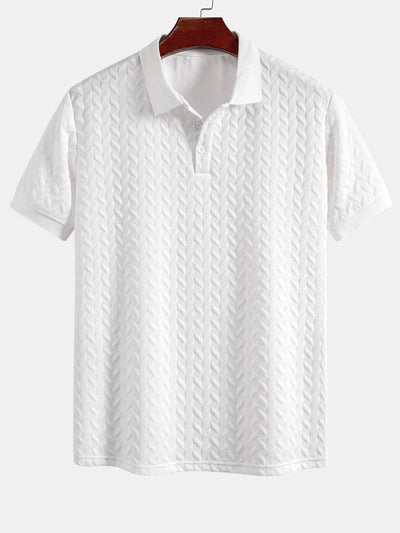 Colton | Geometric Jacquard Polo