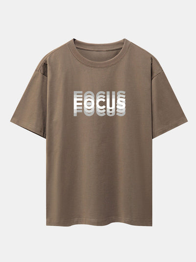 Christopher® | Focus Slogan Print Drop Shoulder Oversize T-Shirt