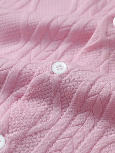 Ulises® | Twist Geometry Jacquard Button Up Shirt & Drawstring Shorts