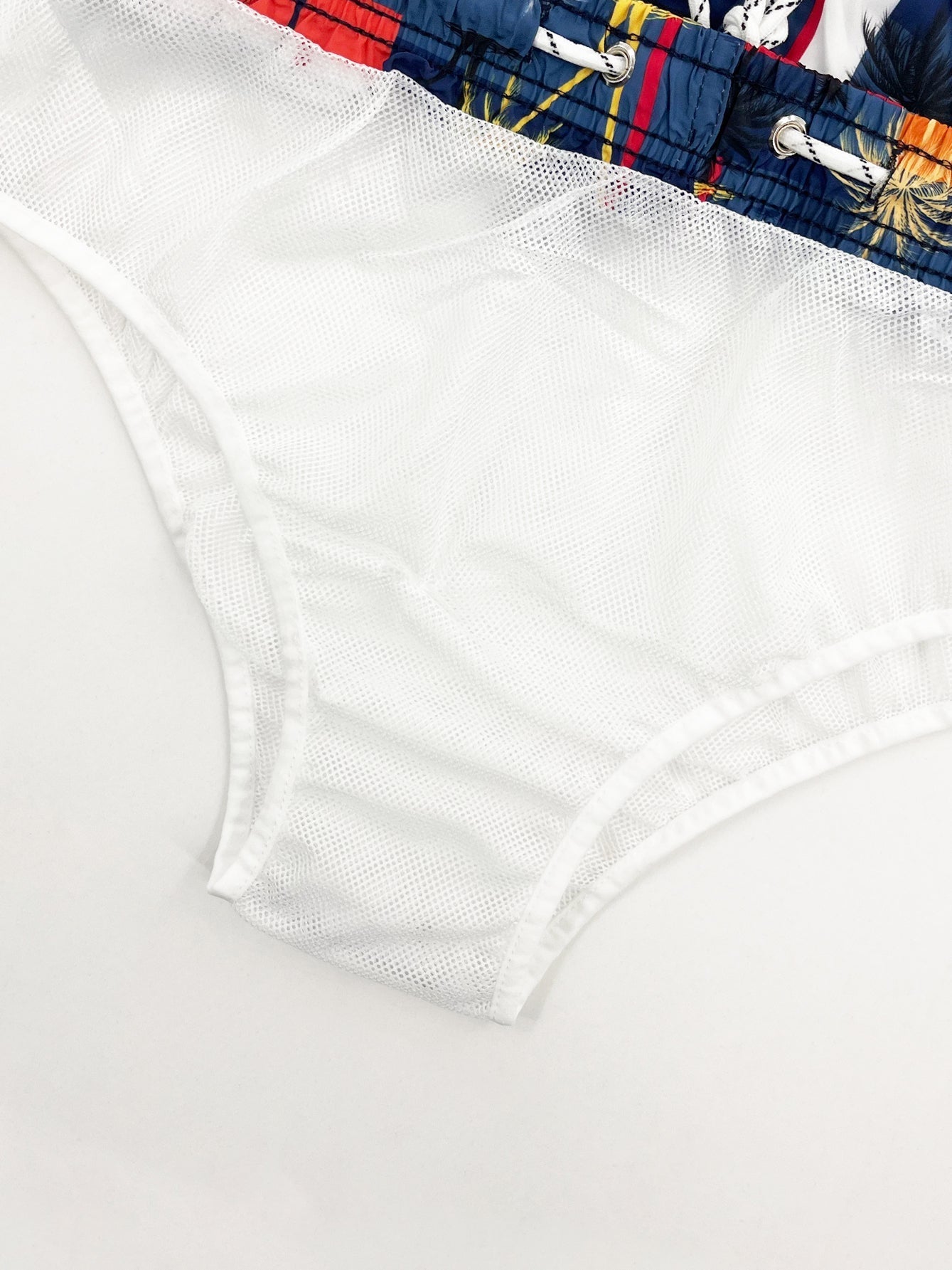 Bráulio® | Palm Tree Color Block Print Swim Shorts