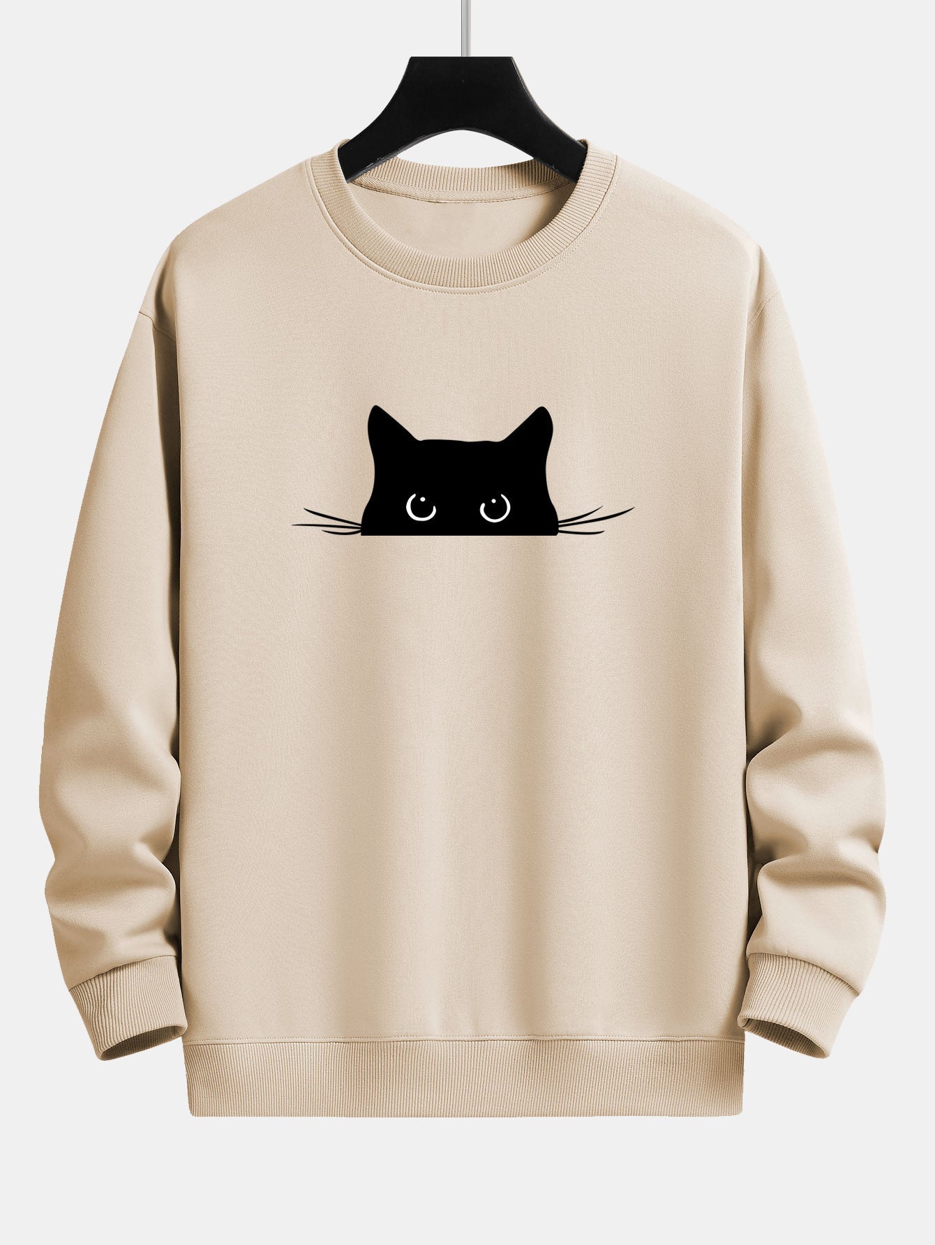 Federico® | Black Cat Print Relax Fit Sweatshirt