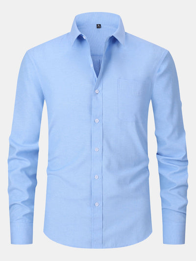 Fulvio® | Long Sleeve Pocket Button Up Oxford Shirt