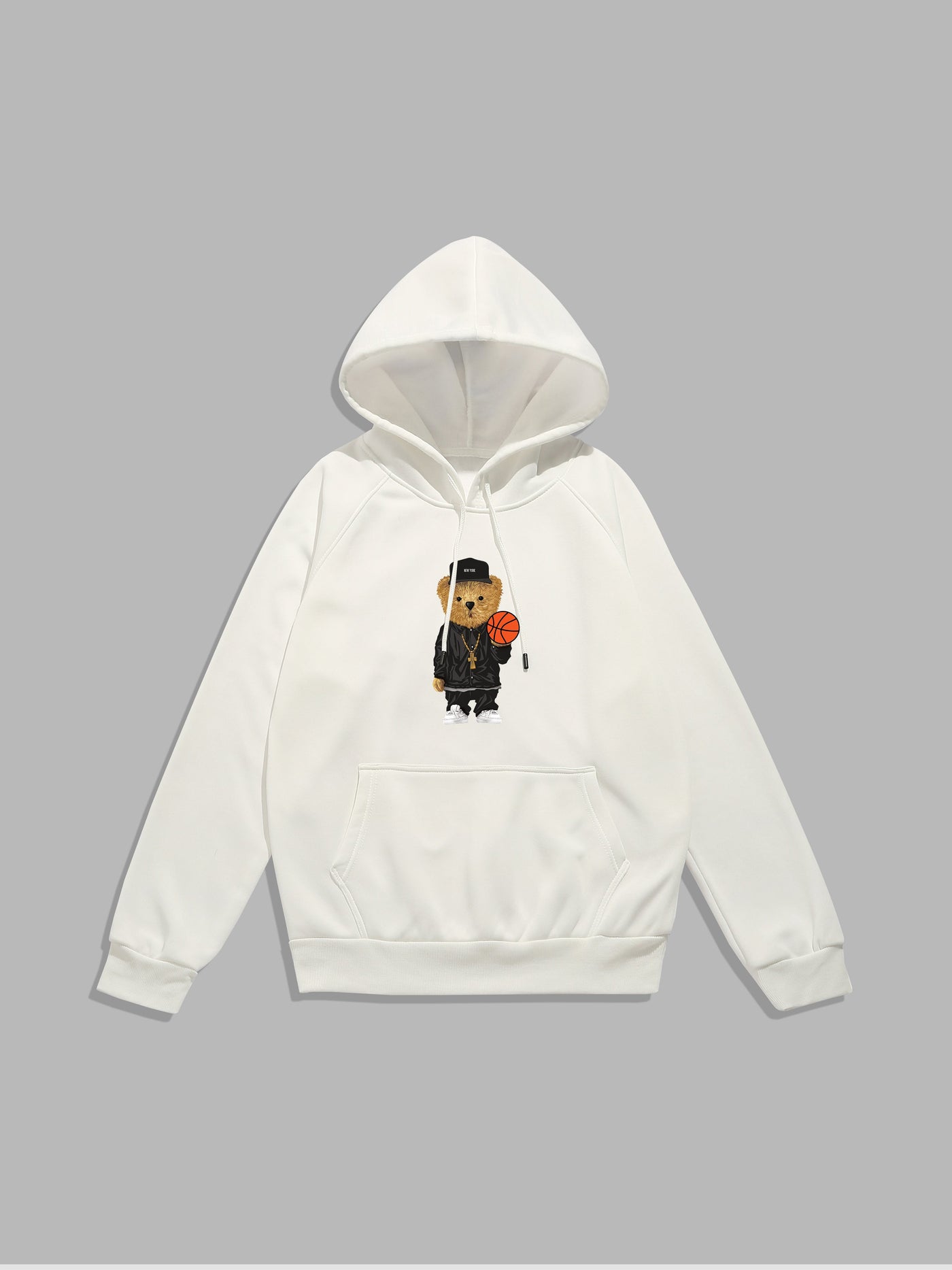 Francisco | Basketball Bear Print Hoodie