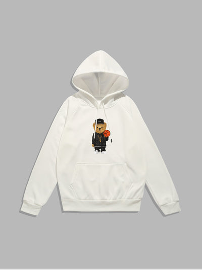 Francisco | Basketball Bear Print Hoodie