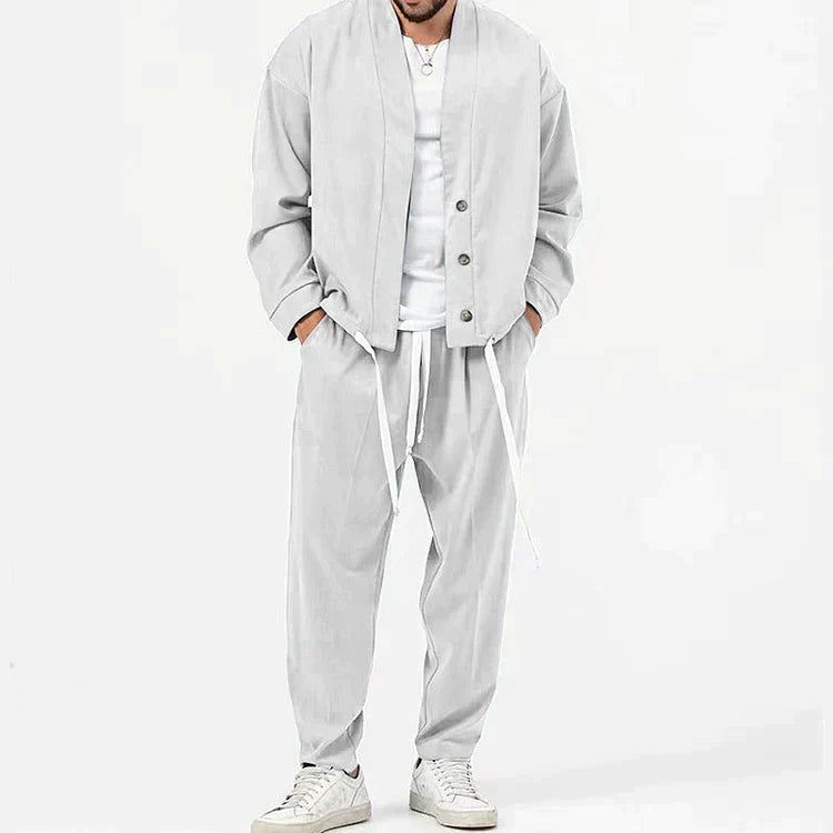 Indigo® | 2 Piece Set Of Button Down Blazer And Drawstring Trousers