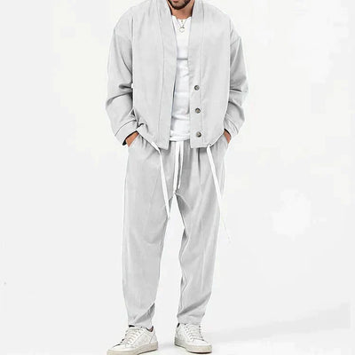 Indigo® | 2 Piece Set Of Button Down Blazer And Drawstring Trousers