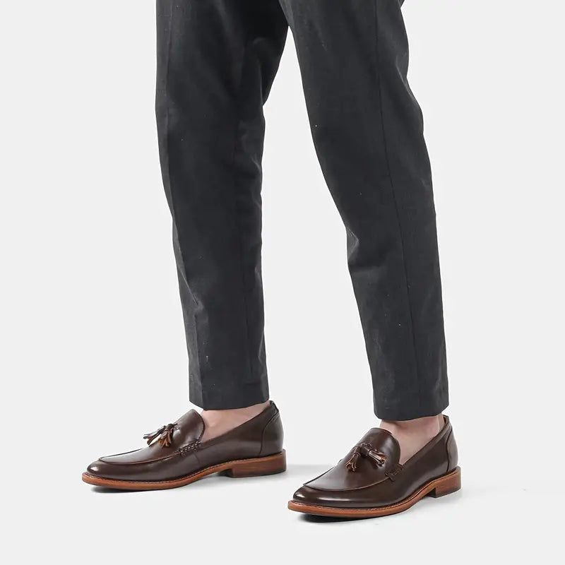 Urian® | Genuine Leather Tassel Loafers