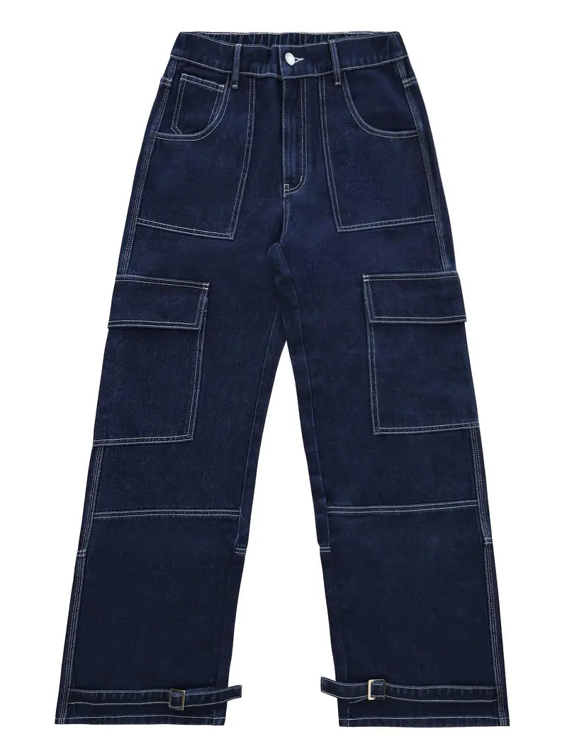 Jovian® | Denim Straight Baggy Pants