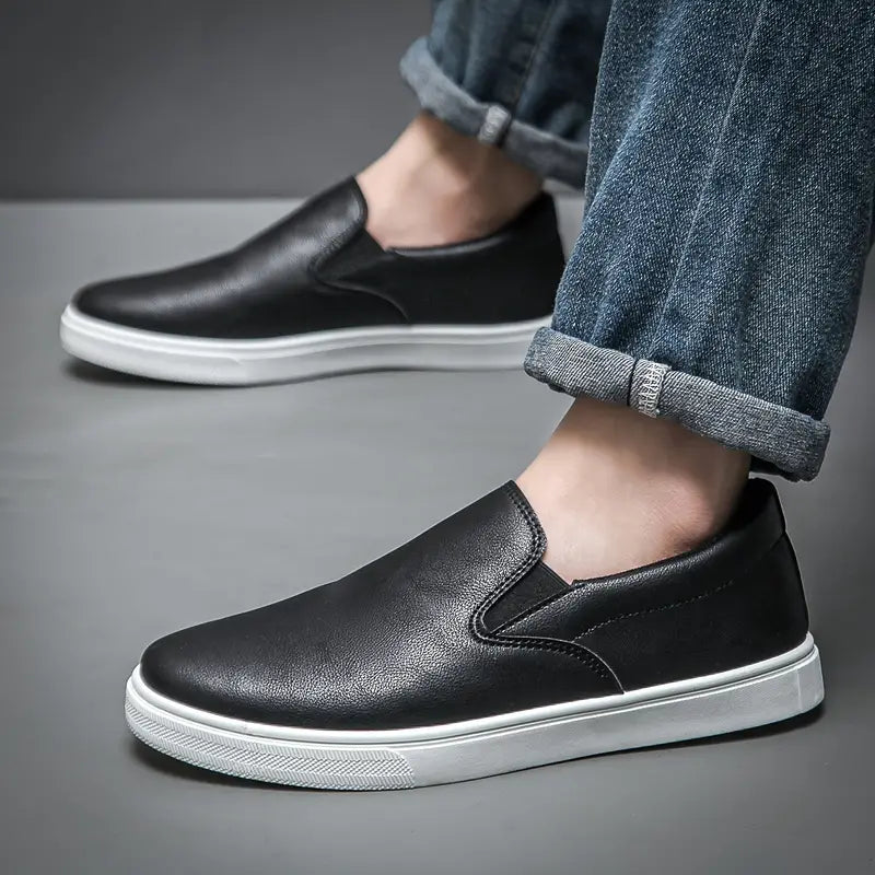 Ceferino® | Leather Slip On Shoes
