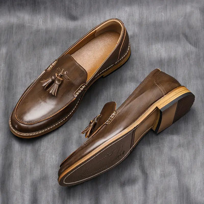 Urian® | Genuine Leather Tassel Loafers