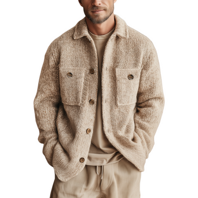 Men's Classic Casal Shirt-Style Cardigan
