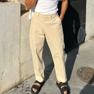 Devon | Men'S Spring And Summer Fashion Cotton Blended Design Casual Pants